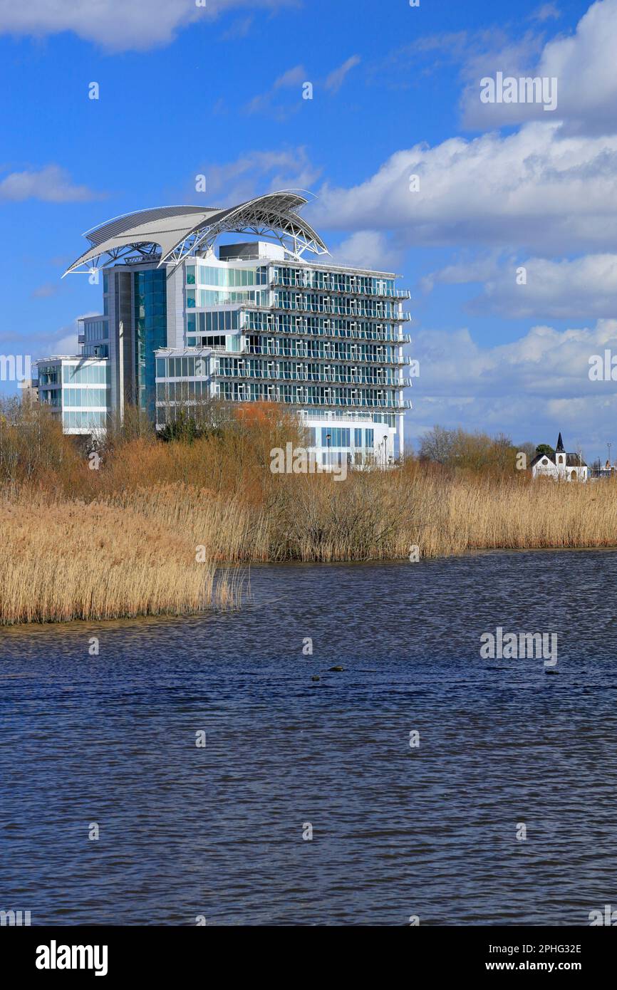 Riserva naturale delle paludi della baia di Cardiff, baia di Cardiff, Galles del Sud, Regno Unito. Foto Stock