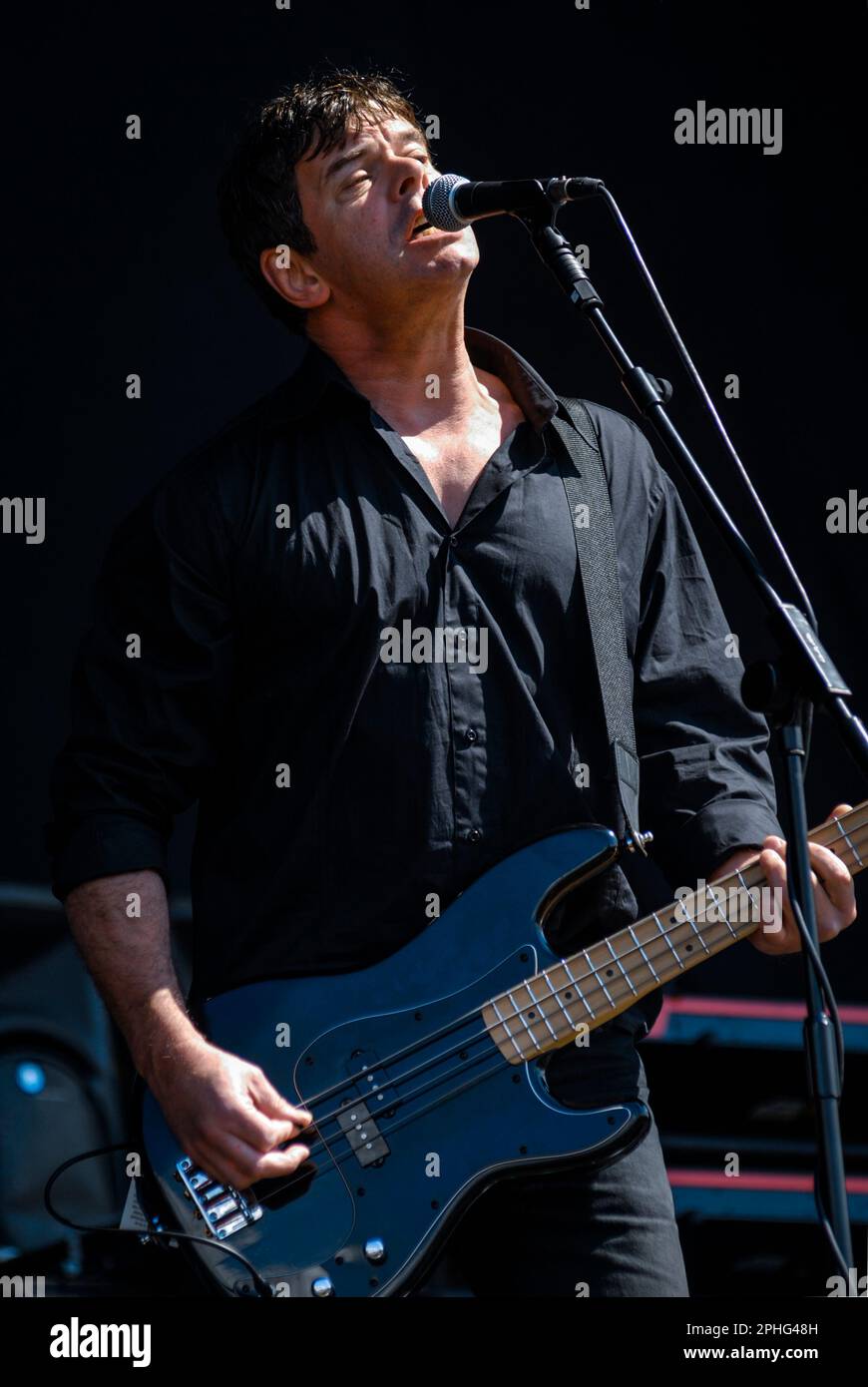 Jean-Jacques Burnel - The Strangler, V2008, Hylands Park, Chelmsford, Essex, Regno Unito - 17 agosto 2008 Foto Stock