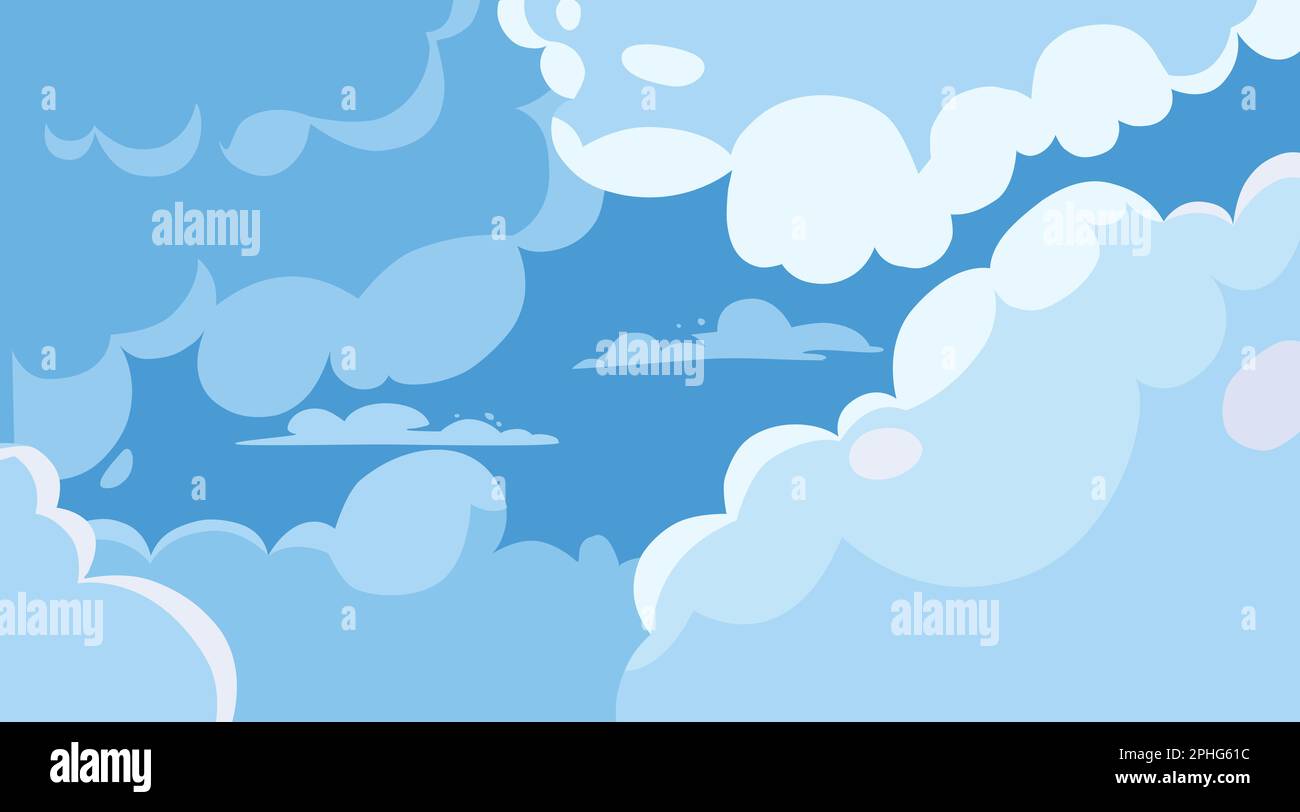 Sopra le nuvole cielo o cielo sfondo, natura paesaggio tranquillo con bianco e lilla cumulonimbus paesaggio nuvoloso e sole splende. Astratto di prima mattina Illustrazione Vettoriale