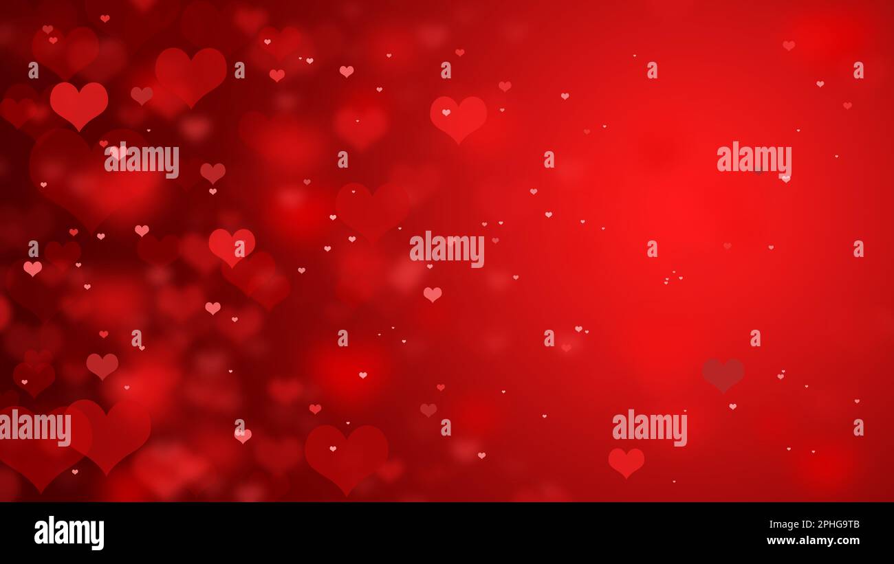 San Valentino sfondo con cuori rossi. Foto Stock