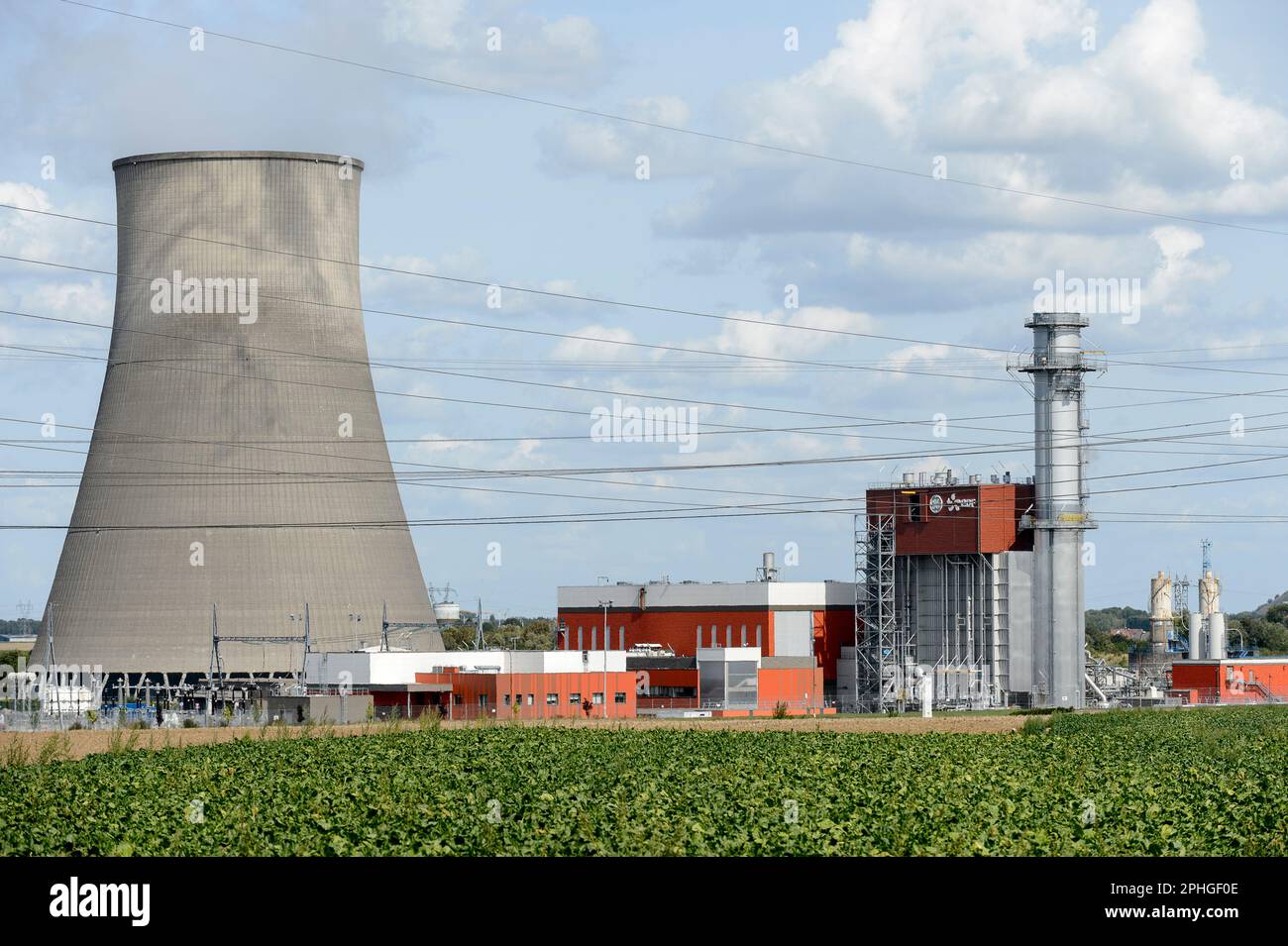 Centrale thermique de Bouchain fonctionne avec un combustibili gazeux et est la Plus grande centrale thermique de France | Centrale termica di Bouc Foto Stock