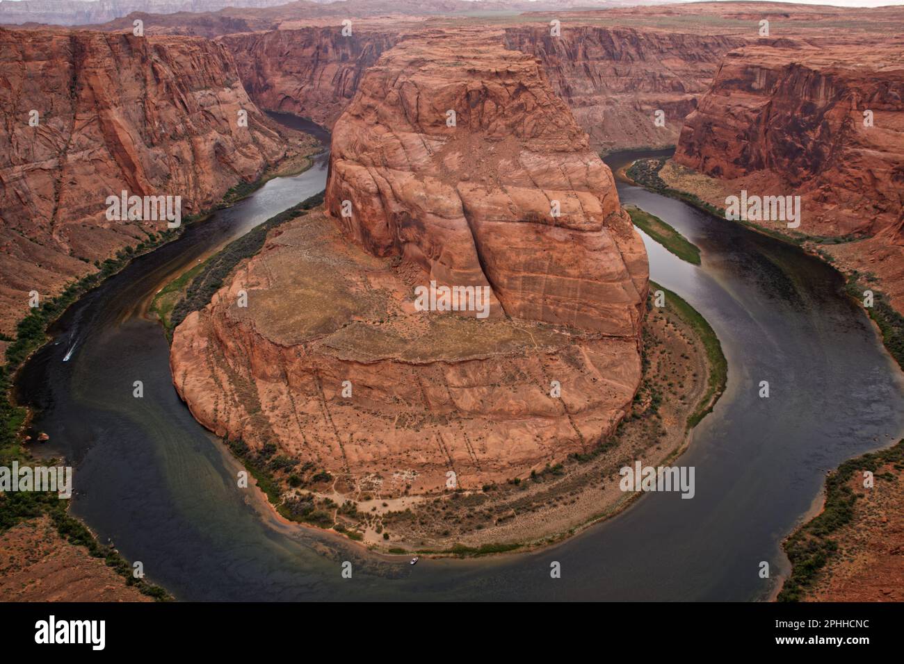 Una vista iconica di Horseshoe Bend, Arizona, Stati Uniti Foto Stock