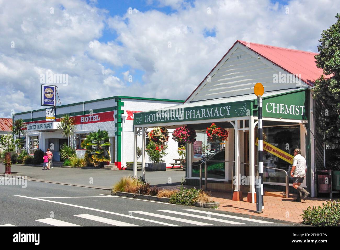 Commercial Street, Takaka, Nelson Regione, Isola del Sud, Nuova Zelanda Foto Stock