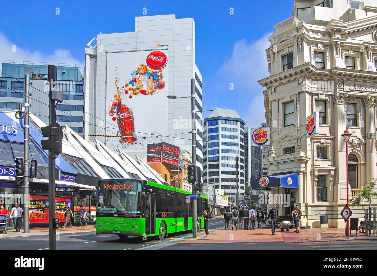 Modi Street, Wellington, Regione di Wellington, Isola del nord, Nuova Zelanda Foto Stock