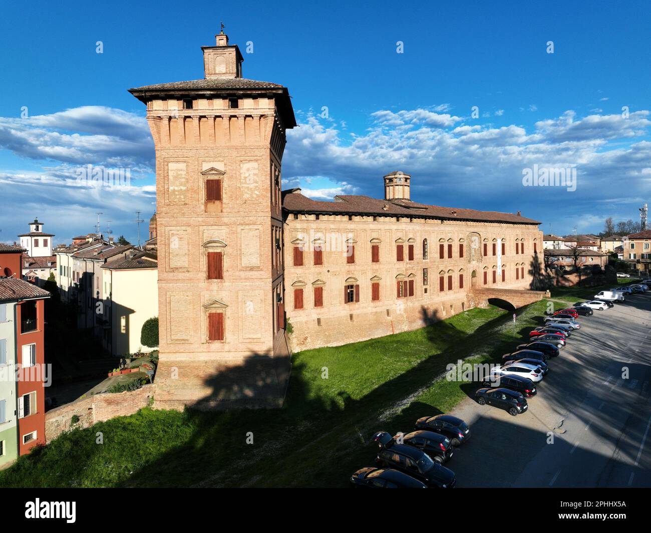 Il castello di Boiardo, chiamato anche Rocca di Scandiano o castello di Scandiano. Scandiano, Reggio Emilia, Emilia Romagna, Italia Foto Stock