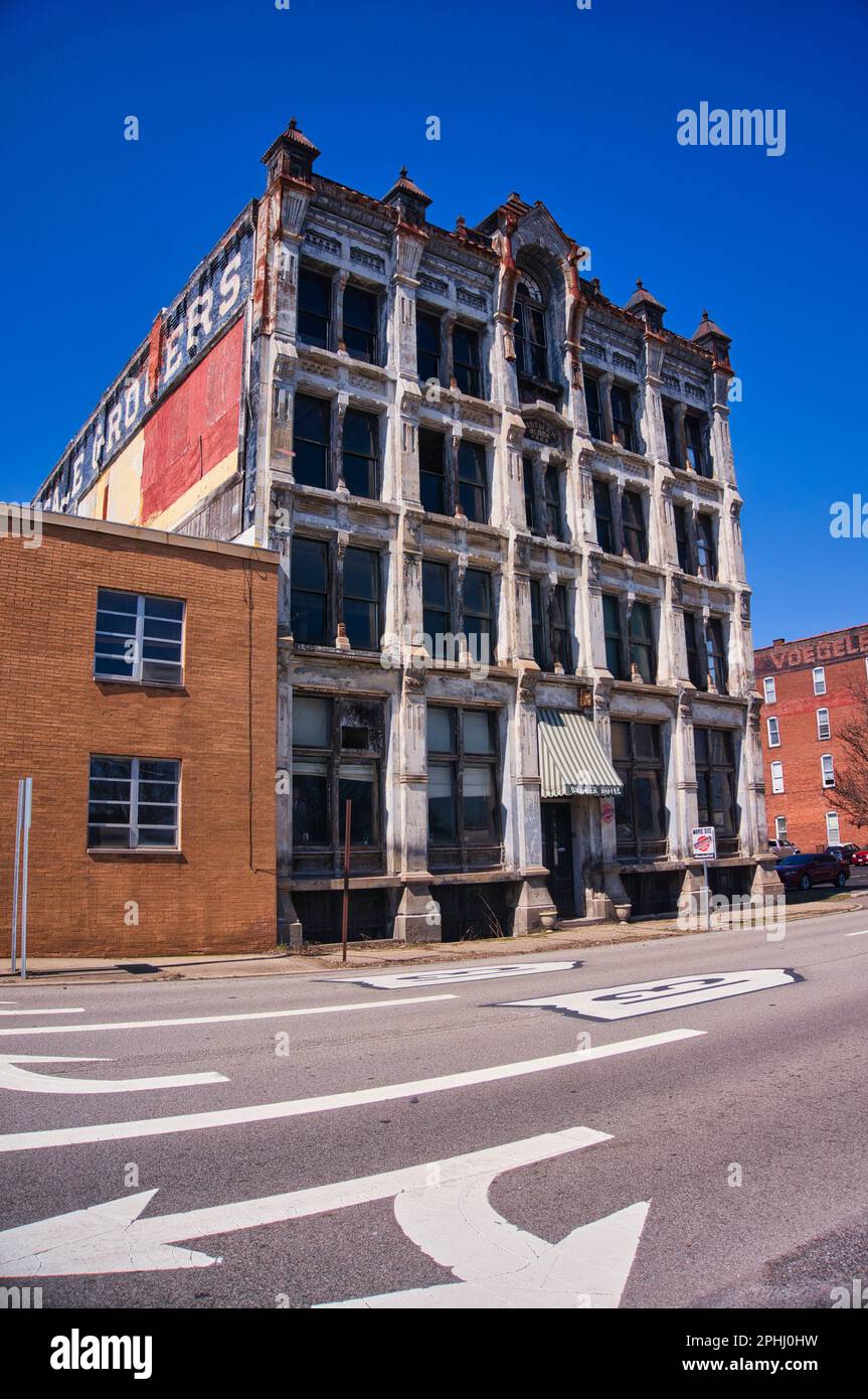 Il Bissman Building ha girato il film The Shawshank Redemption, dove è conosciuto come The Brewer Hotel Foto Stock