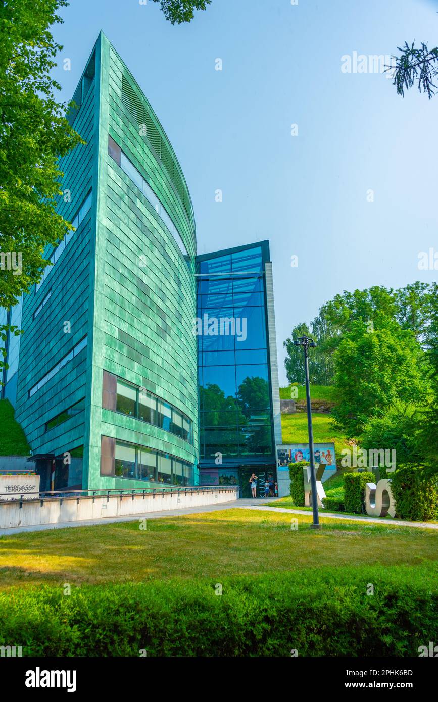 KUMU museo d'arte nella capitale estone Tallin. Foto Stock