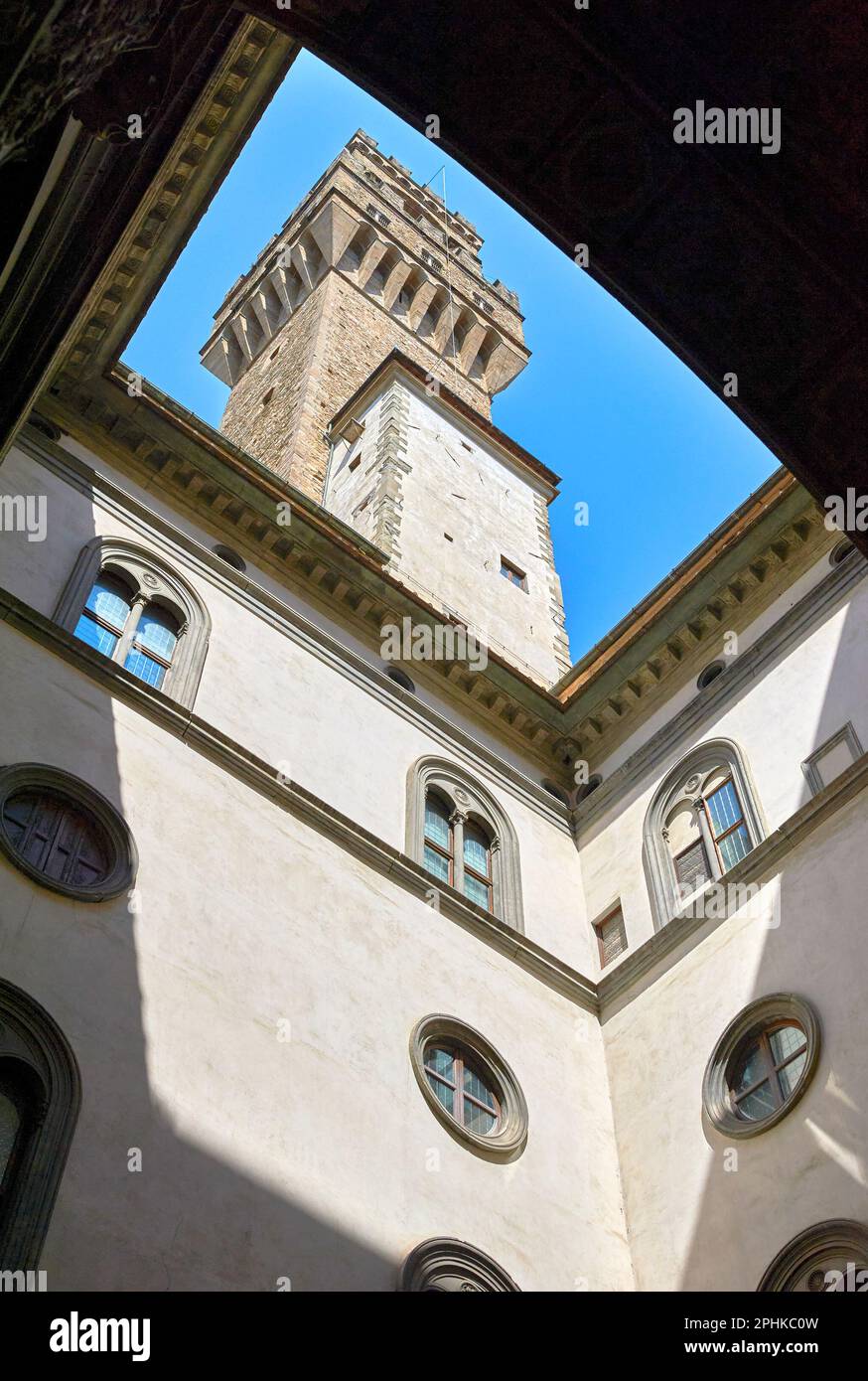 Visita del Palazzo Vecchio a Firenze Foto Stock