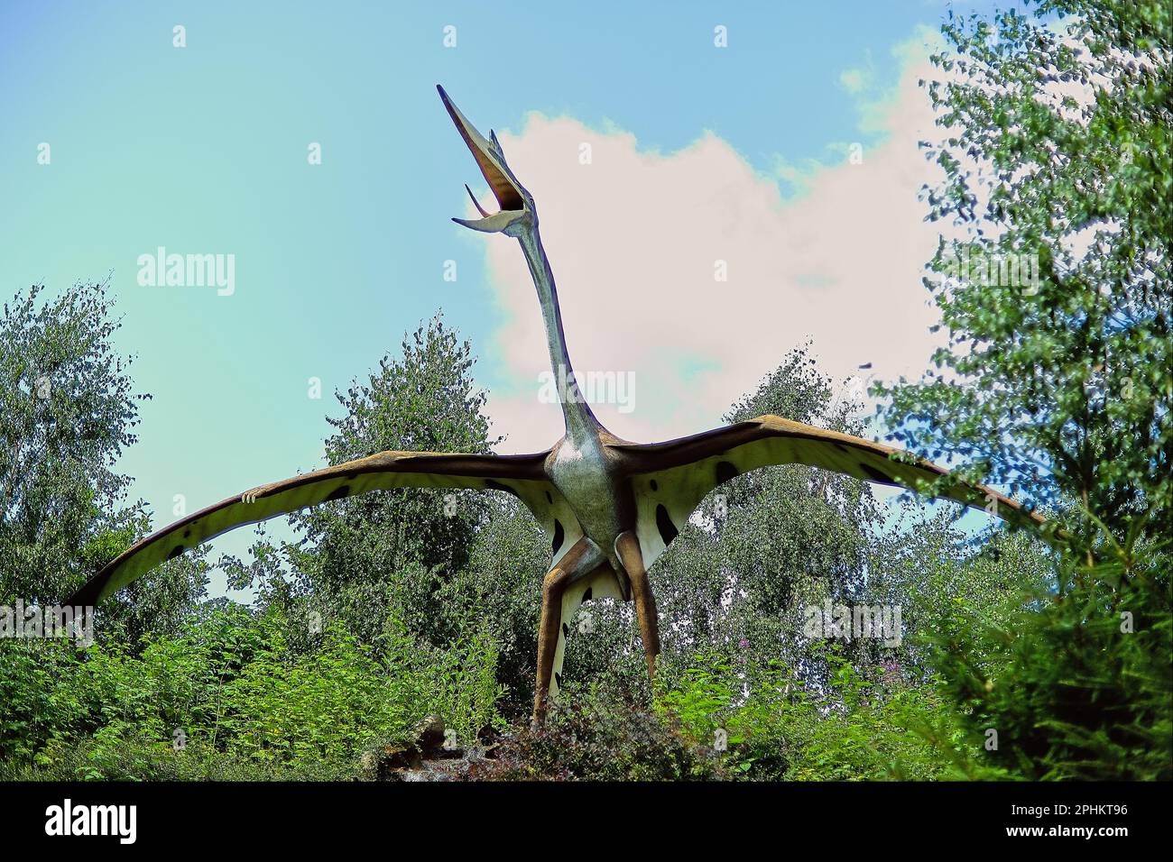 Park dinozaurów w Łebie w północnej Polsce nad morzem Bałtyckim. Foto Stock