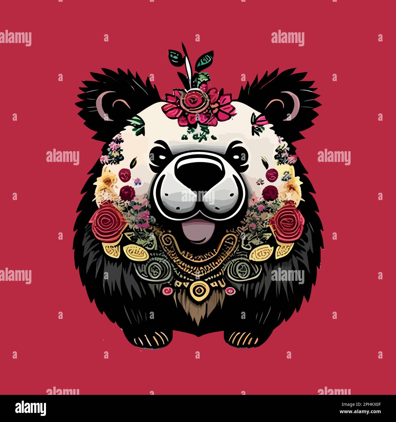 ornamenti dell'orso t shirt floreale disegno vettore, uovo di pasqua, felice, illustrazione, ripetizione, retro, scenico, vintage, bianco, animale, bellezza, blu, carta, Illustrazione Vettoriale