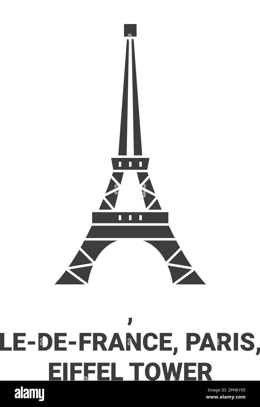 Francia, Parigi, Torre Eiffel viaggio punto di riferimento vettoriale illustrazione Illustrazione Vettoriale
