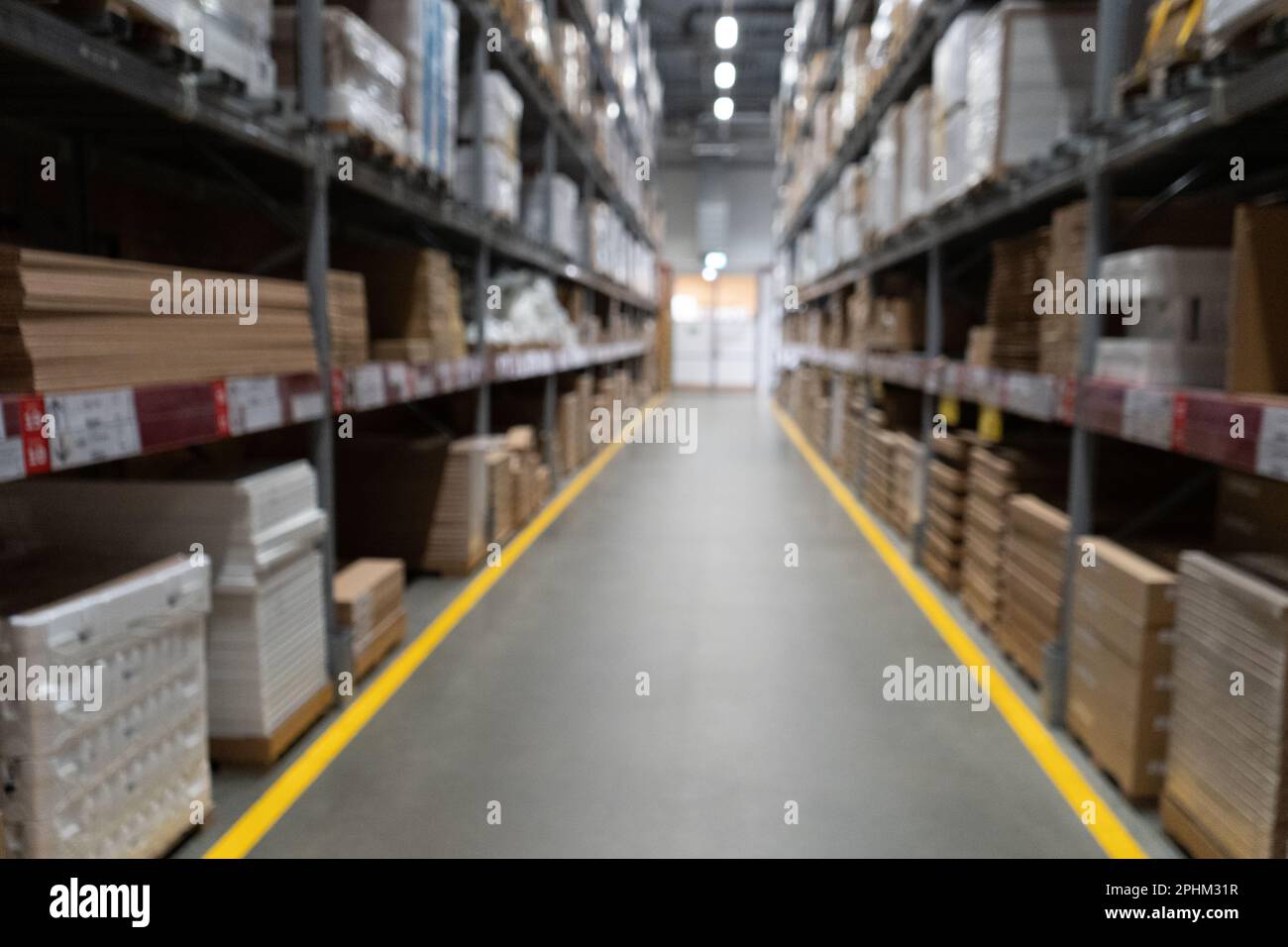 Bloffed Shop Aisle, Abstract Shopping Mall, Blur Supermarket, mercato sfocato, Centro commerciale, Alimentari sfocati, ipermercato, magazzino Foto Stock