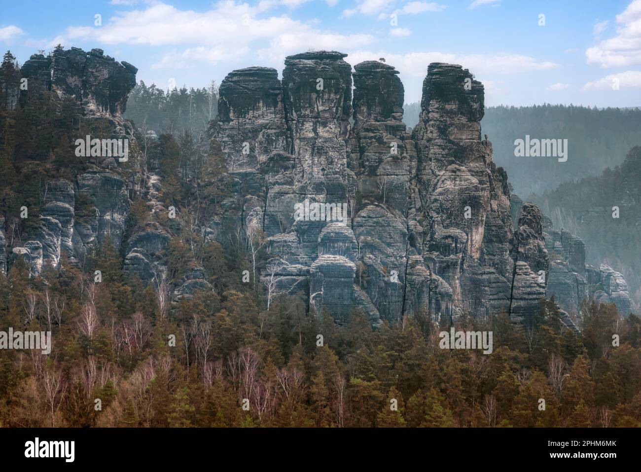 Gansfelsen, Svizzera sassone, Sassonia, Germania Foto Stock