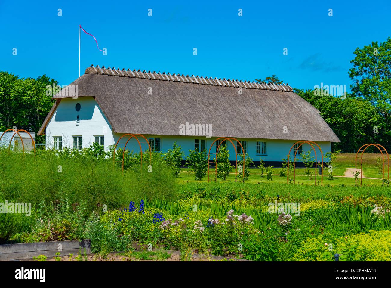 Giardino della cucina al Grasten Palace in Danimarca Foto Stock