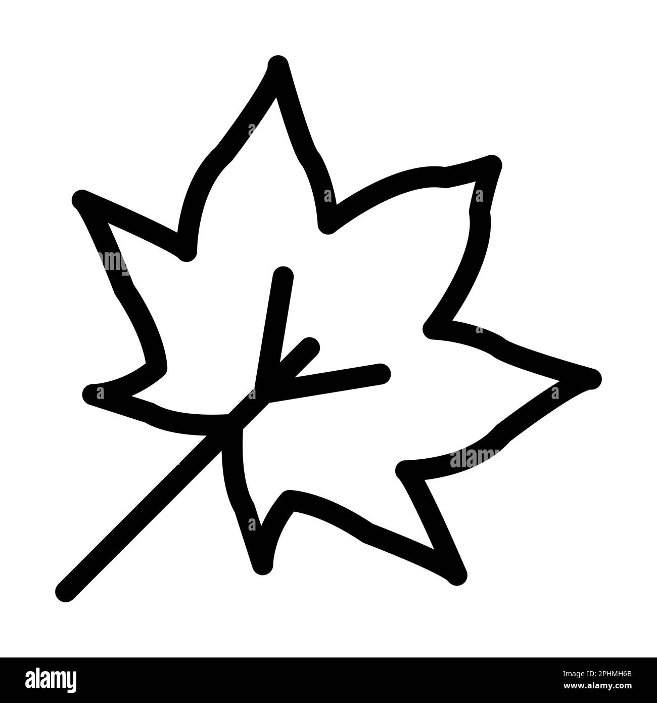 Lascia l'icona linea spessa vettore per uso personale e commerciale. Foto Stock