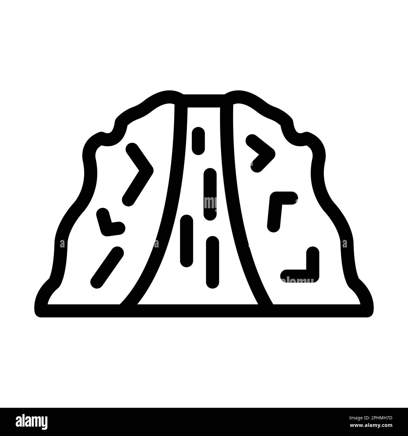 Icona Waterfall Vector Thick Line per uso personale e commerciale. Foto Stock