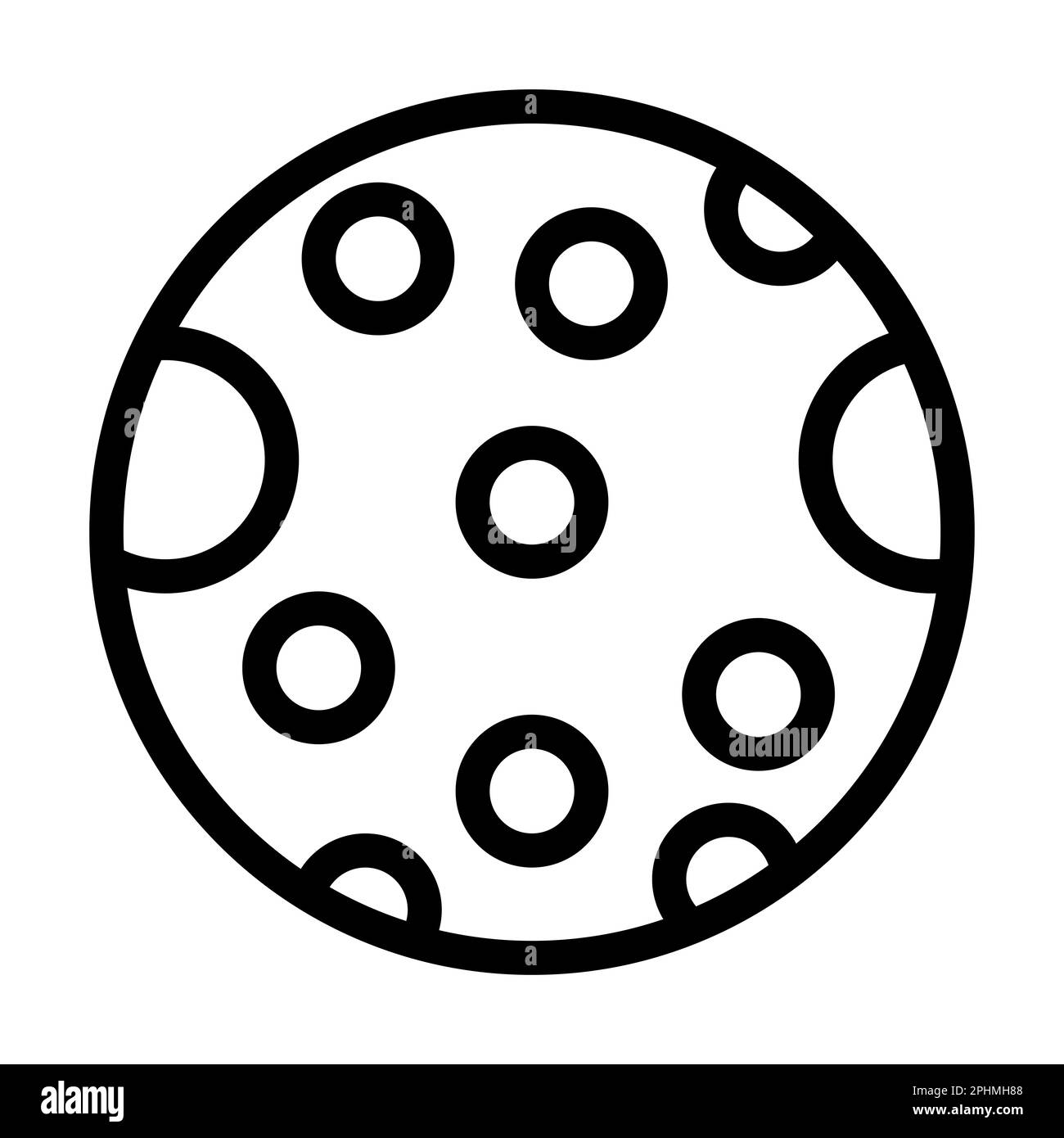 Icona Moon Vector Thick Line per uso personale e commerciale. Foto Stock