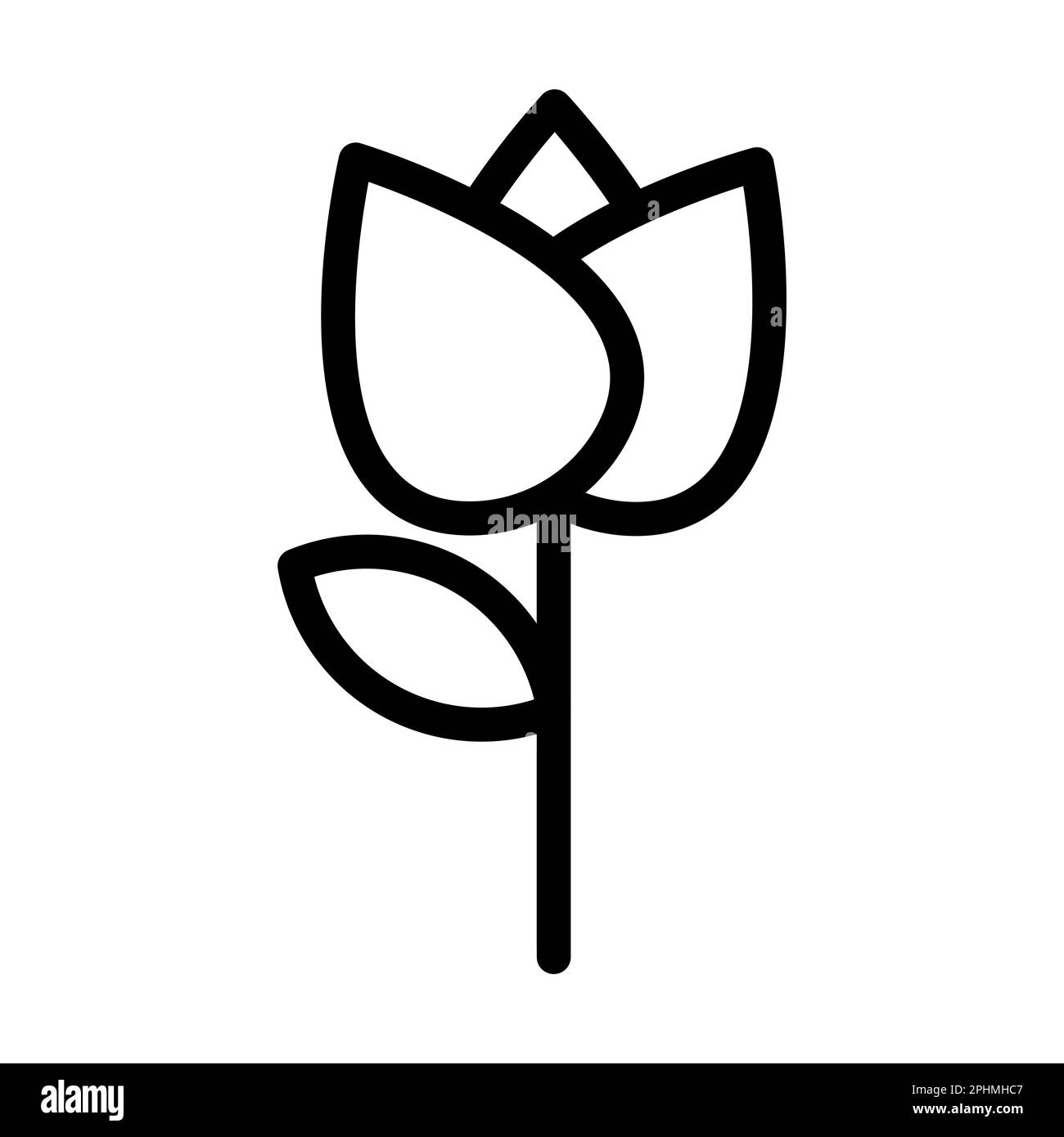 Icona Flowers Vector Thick Line per uso personale e commerciale. Foto Stock