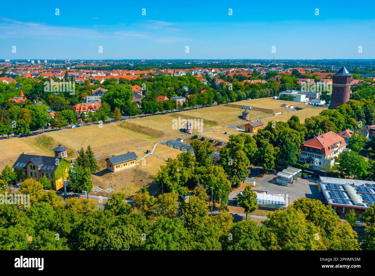 Stabilimento idrico di Problstheida a Lipsia, Germania. Foto Stock