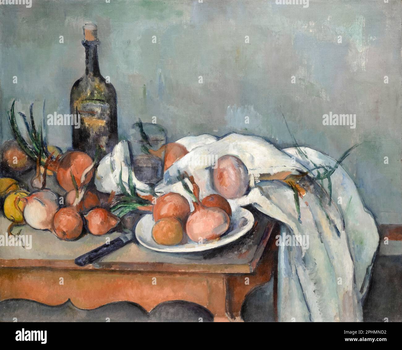 Paul Cezanne, Still Life with Onions, pittura in olio su tela, 1896-1898 Foto Stock