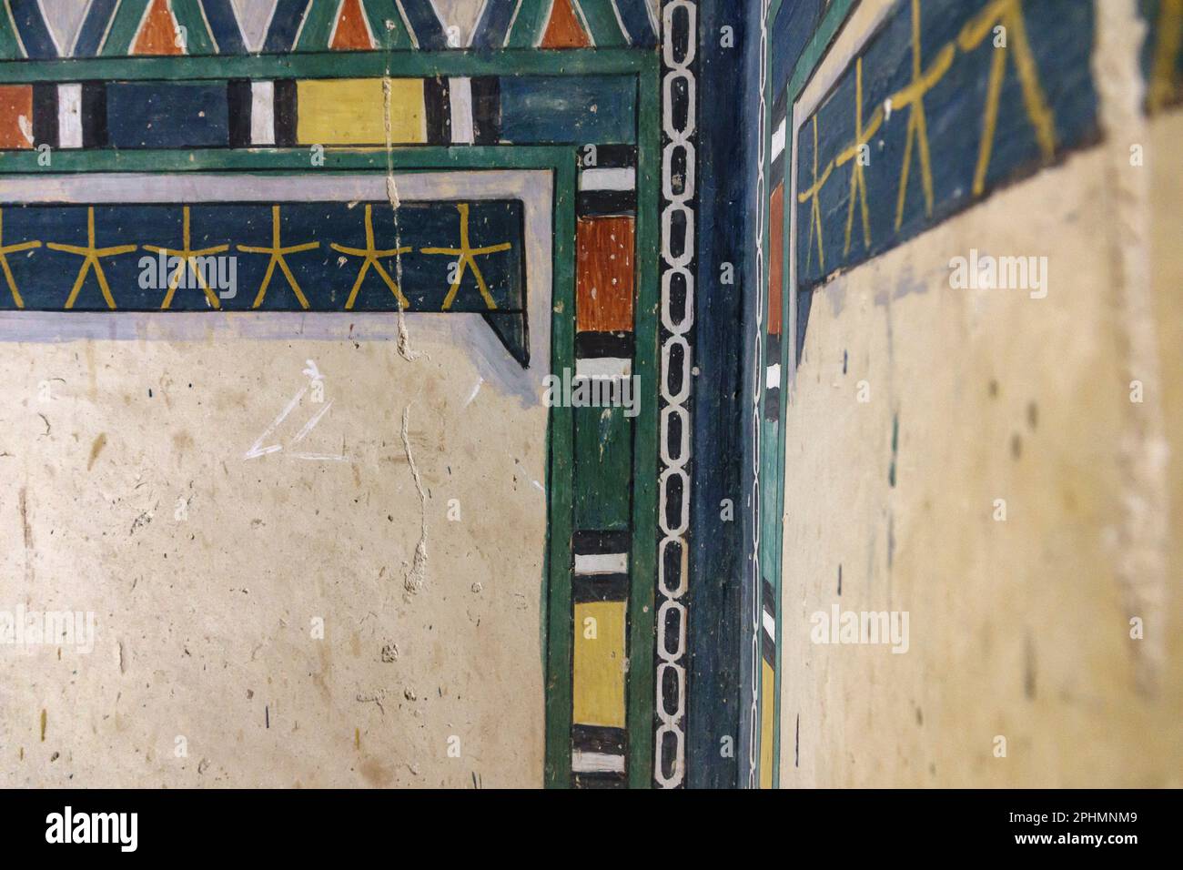 Khekher Frieze nella Tomba di Thuthmoses III nella Valle dei Re, Luxor Egitto Foto Stock