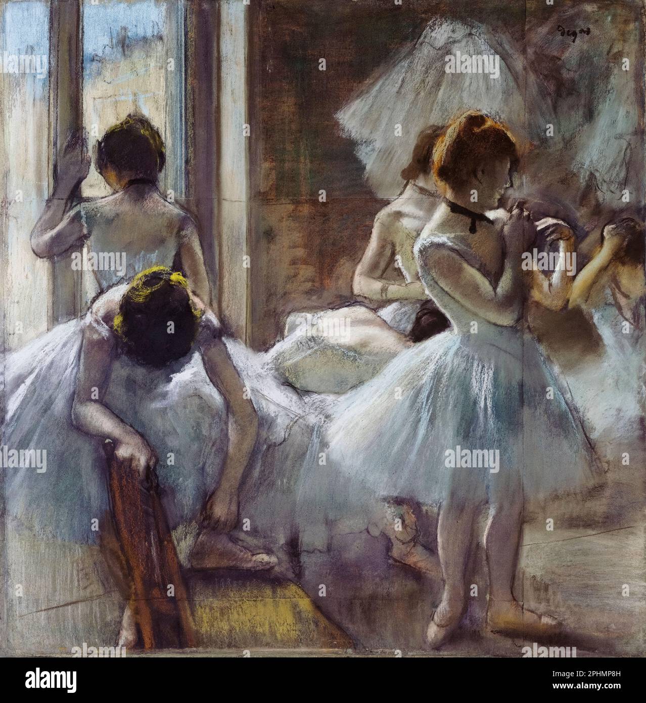 Edgar Degas, ballerini, pittura pastello, 1884-1885 Foto Stock