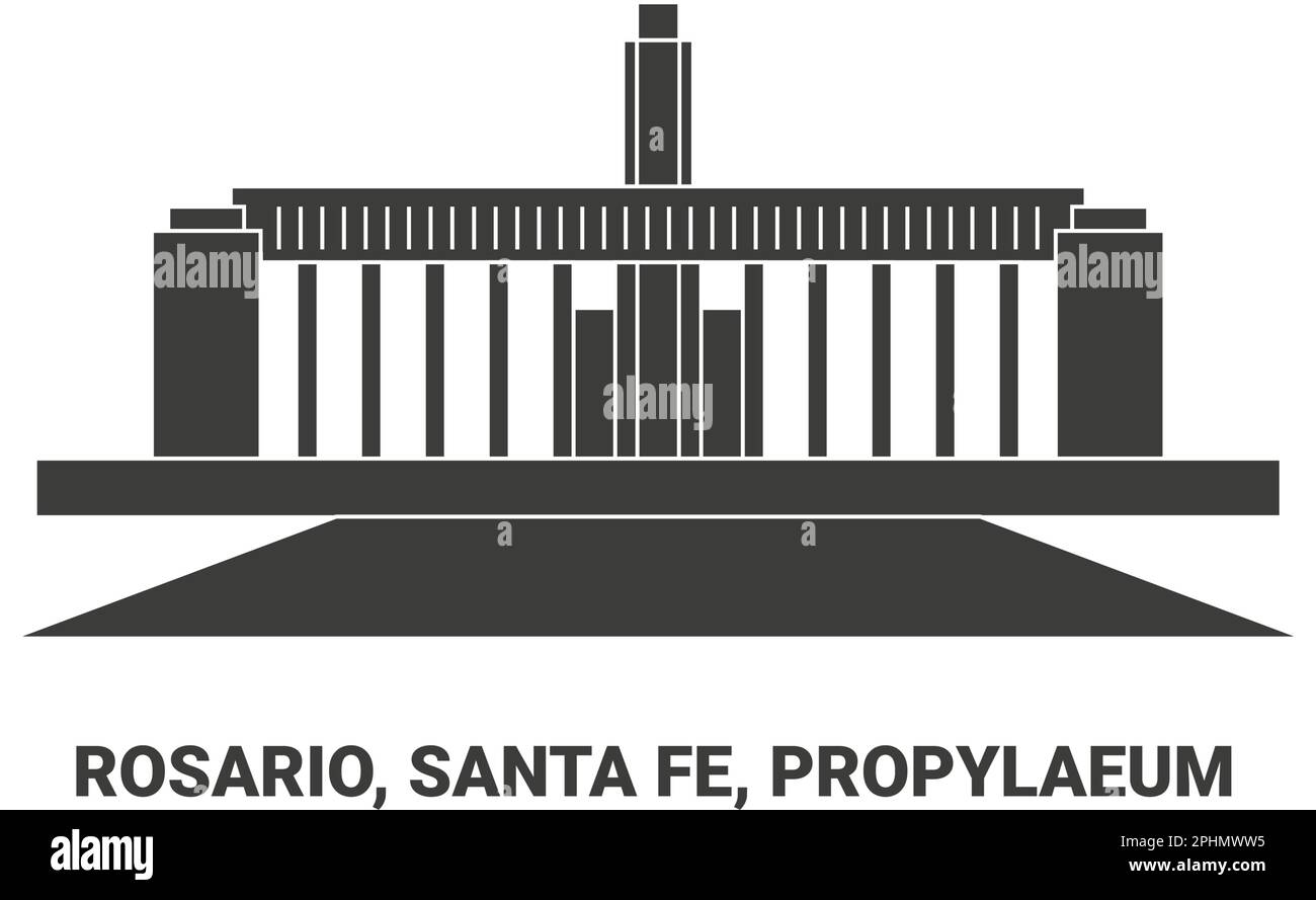 Stati Uniti, Rosario, Santa Fe, Propylaeum, illustrazione vettore punto di riferimento di viaggio Illustrazione Vettoriale