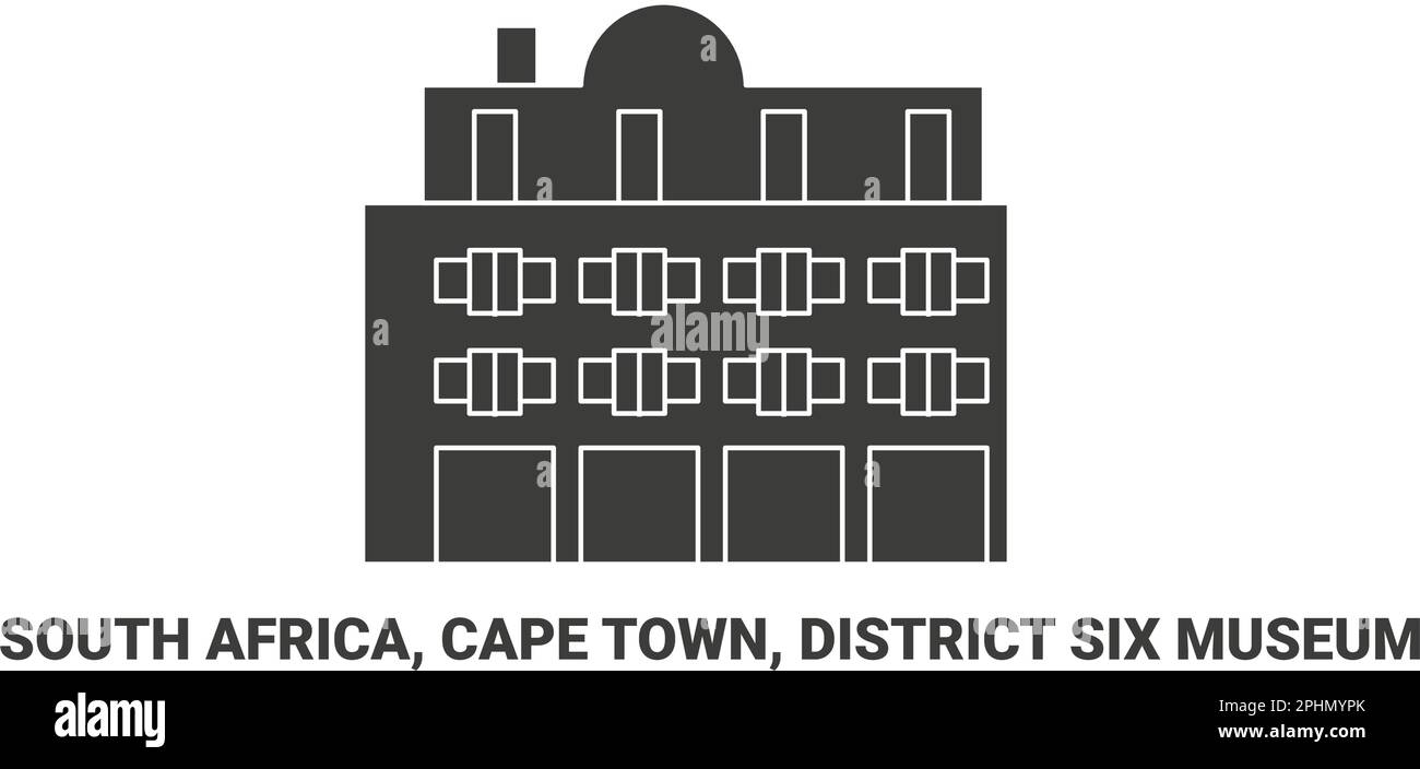 Sudafrica, Città del Capo, District Six Museum, viaggio punto di riferimento vettoriale illustrazione Illustrazione Vettoriale