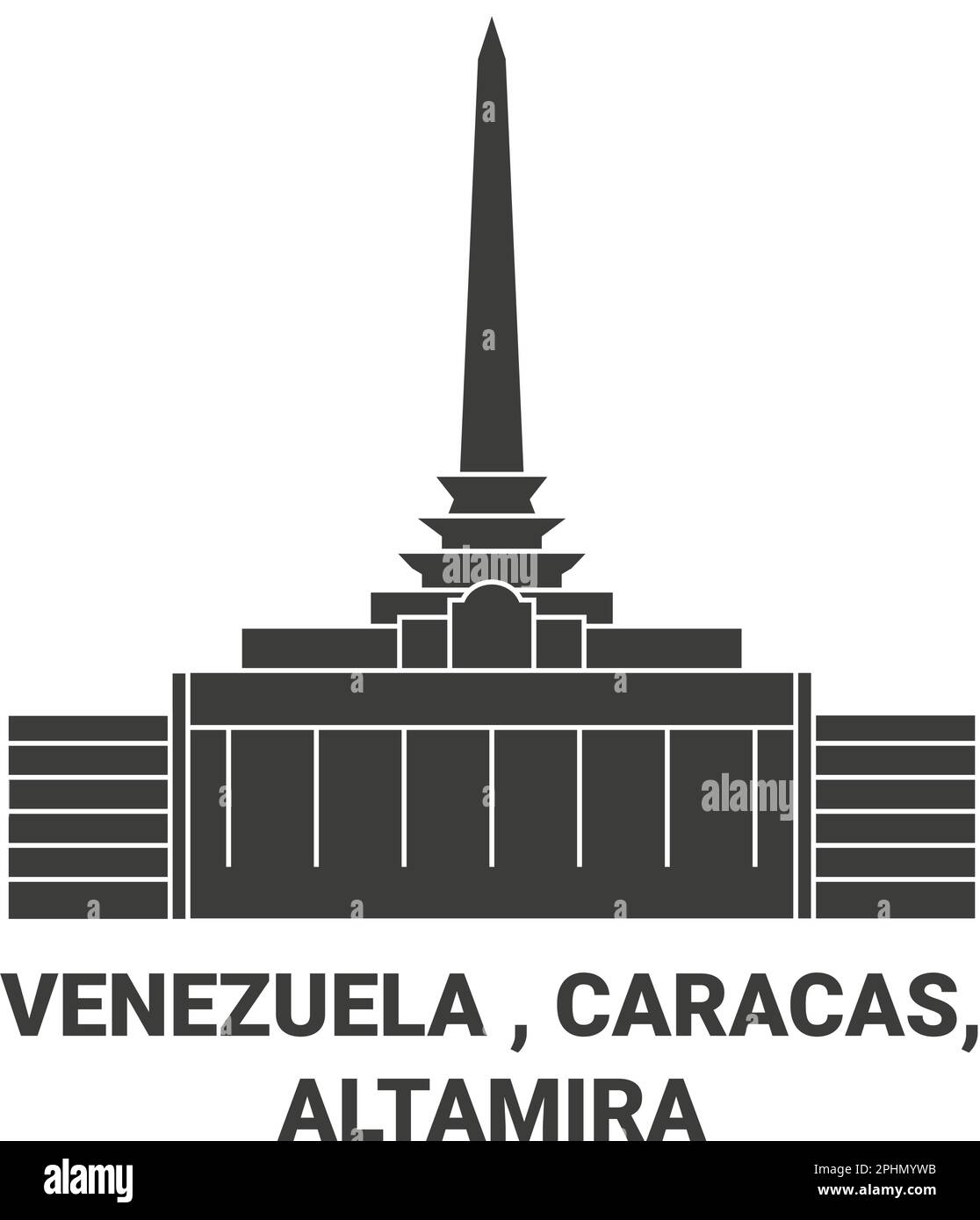 Venezuela , Caracas, Altamira viaggio punto di riferimento vettore illustrazione Illustrazione Vettoriale