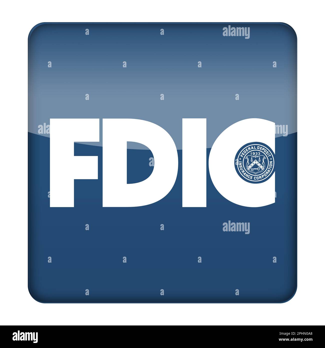 Logo FDIC della Federal Deposit Insurance Corporation Foto Stock