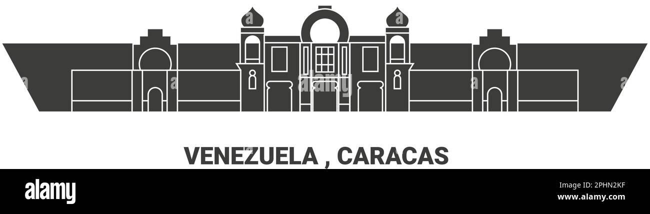 Venezuela , Caracas viaggio punto di riferimento vettoriale illustrazione Illustrazione Vettoriale