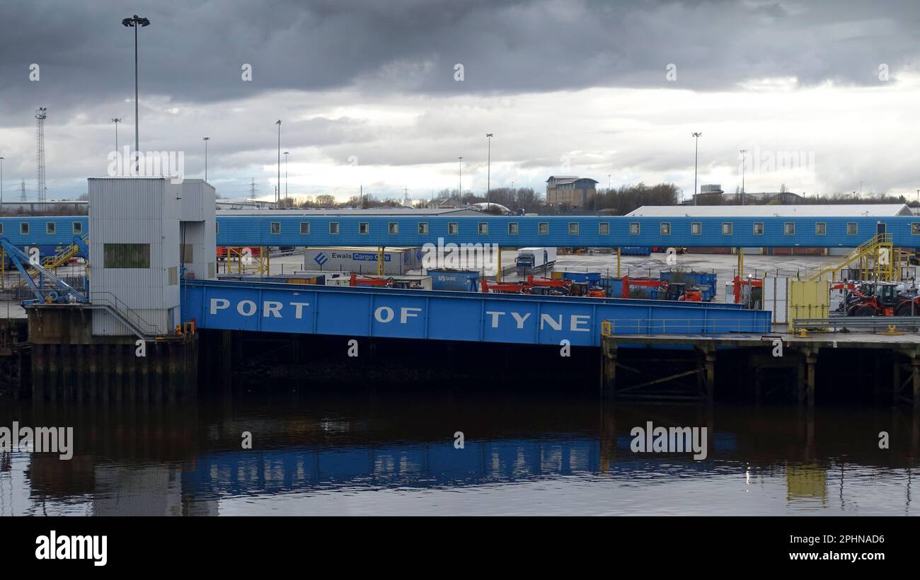 Porto di Tyne, Newcastle, Inghilterra, Regno Unito Foto Stock