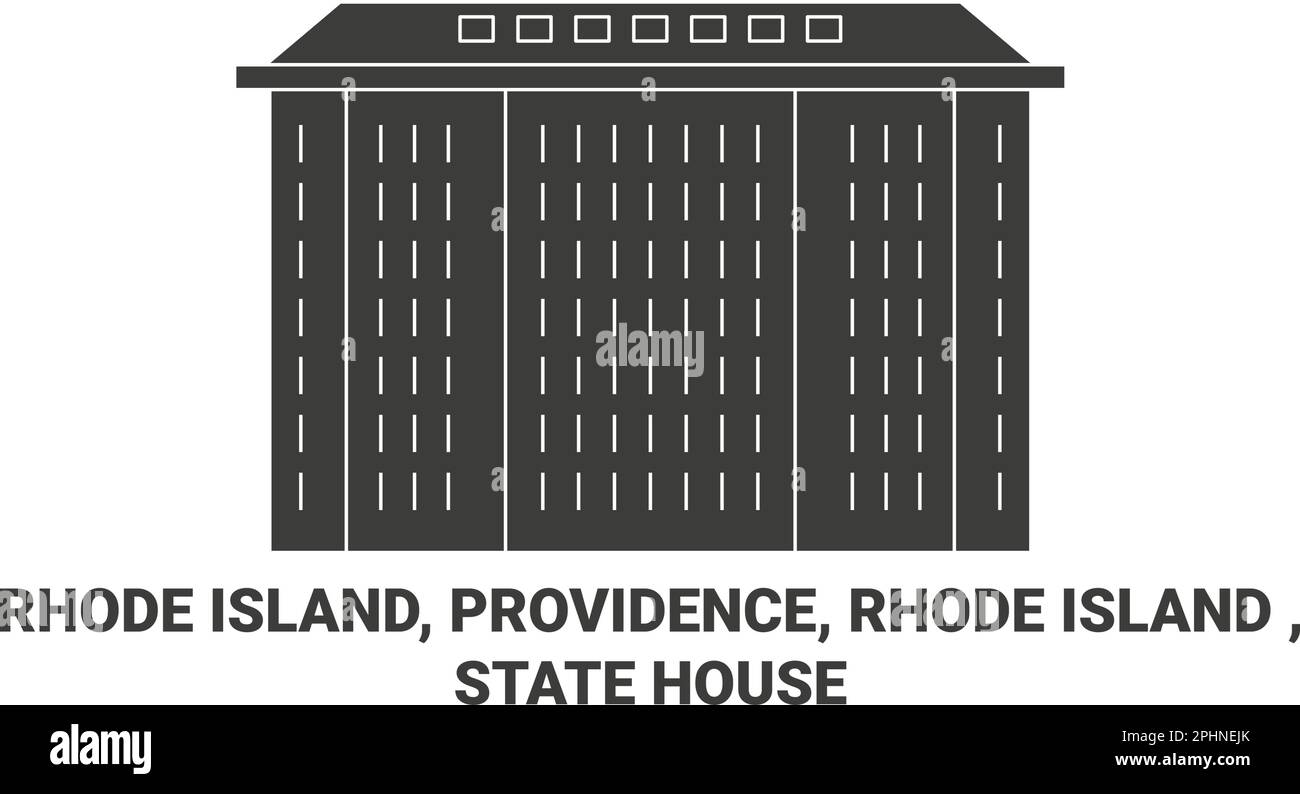 Stati Uniti, Rhode Island, Providence, Rhode Island , state House viaggio punto di riferimento vettore illustrazione Illustrazione Vettoriale