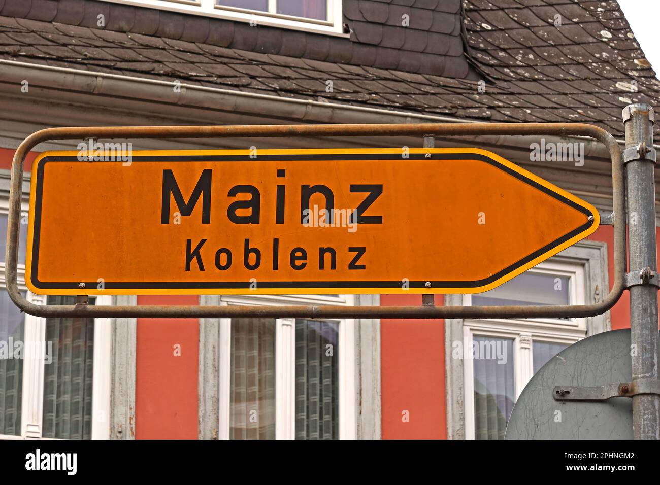 Vista dalla torre postale Postenturm, Bacharach, Bacharach am Rhein, regione di Magonza-Bingen, Renania-Palatinato, Germania 55422 Foto Stock