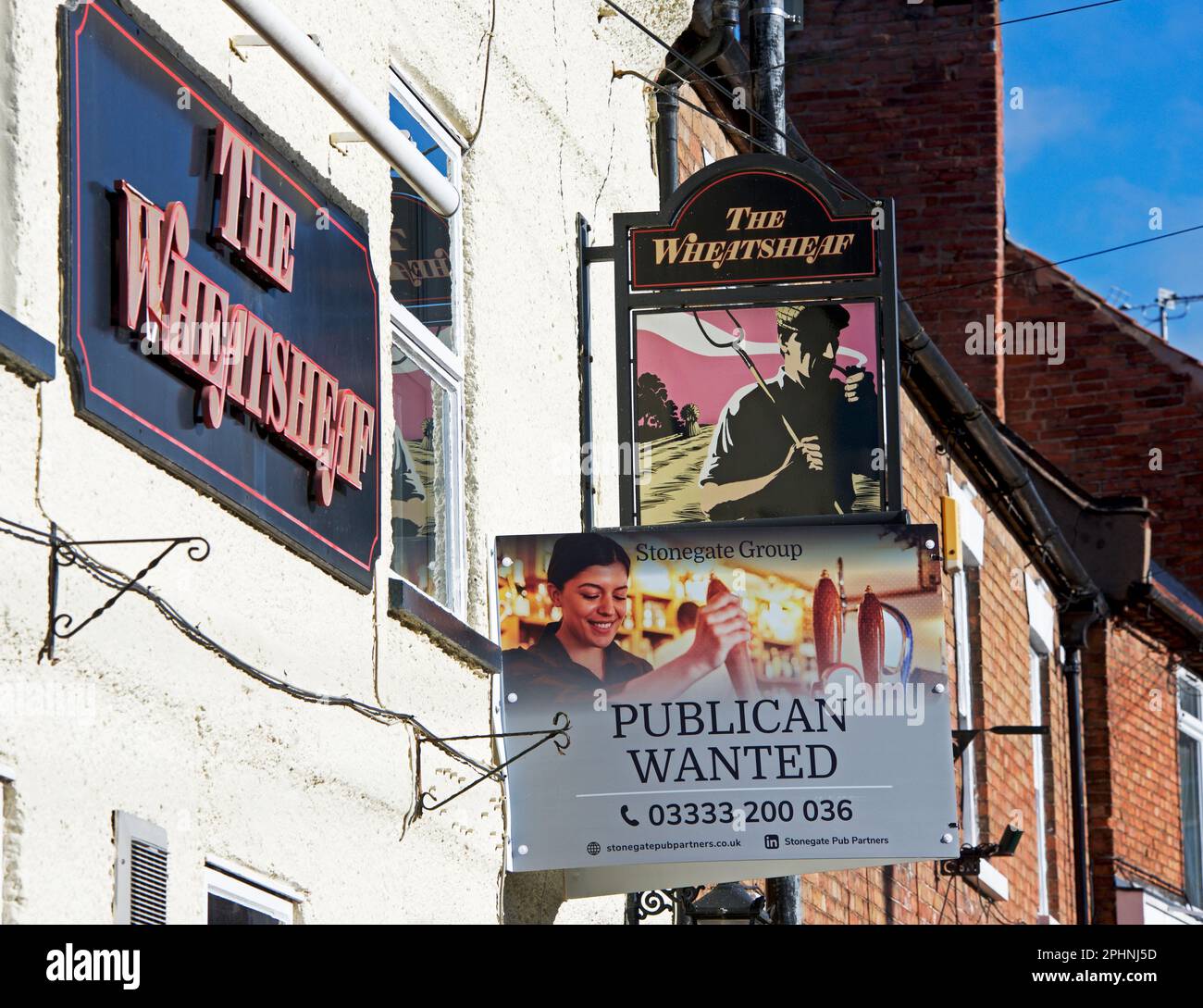 Il Wheatsheaf pub a Southwell, Nottinghamshire, Inghilterra UK Foto Stock