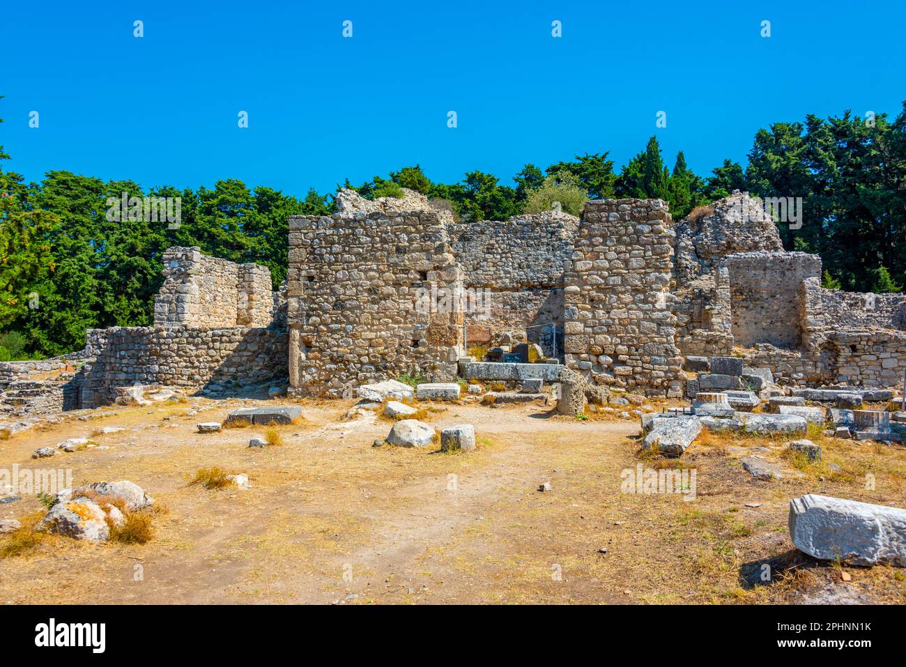Asclepieion antiche rovine in greco isola Kos. Foto Stock