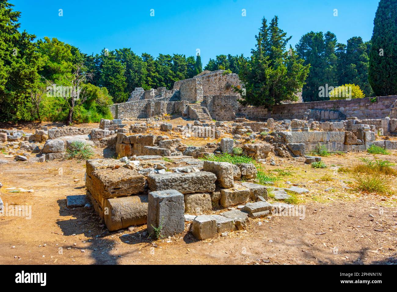 Asclepieion antiche rovine in greco isola Kos. Foto Stock