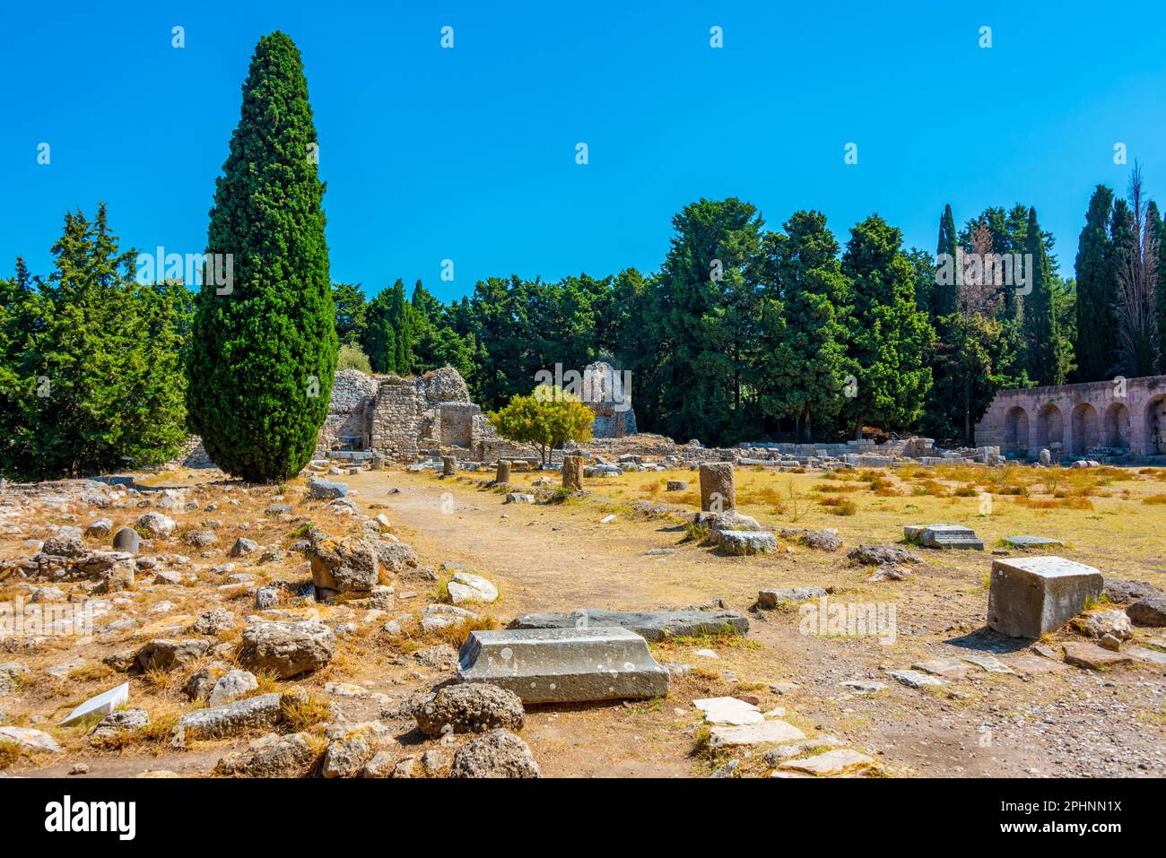 Asclepieion antiche rovine in greco isola Kos. Foto Stock