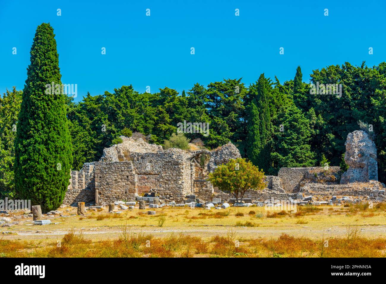 Asclepieion antiche rovine in greco isola Kos. Foto Stock