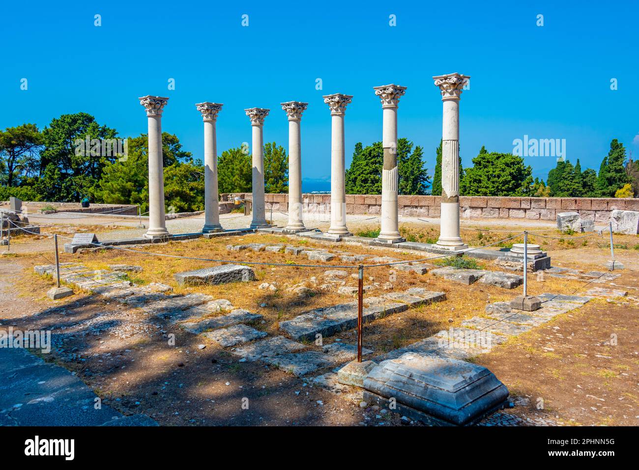 Asclepieion antiche rovine in greco isola Kos. Foto Stock