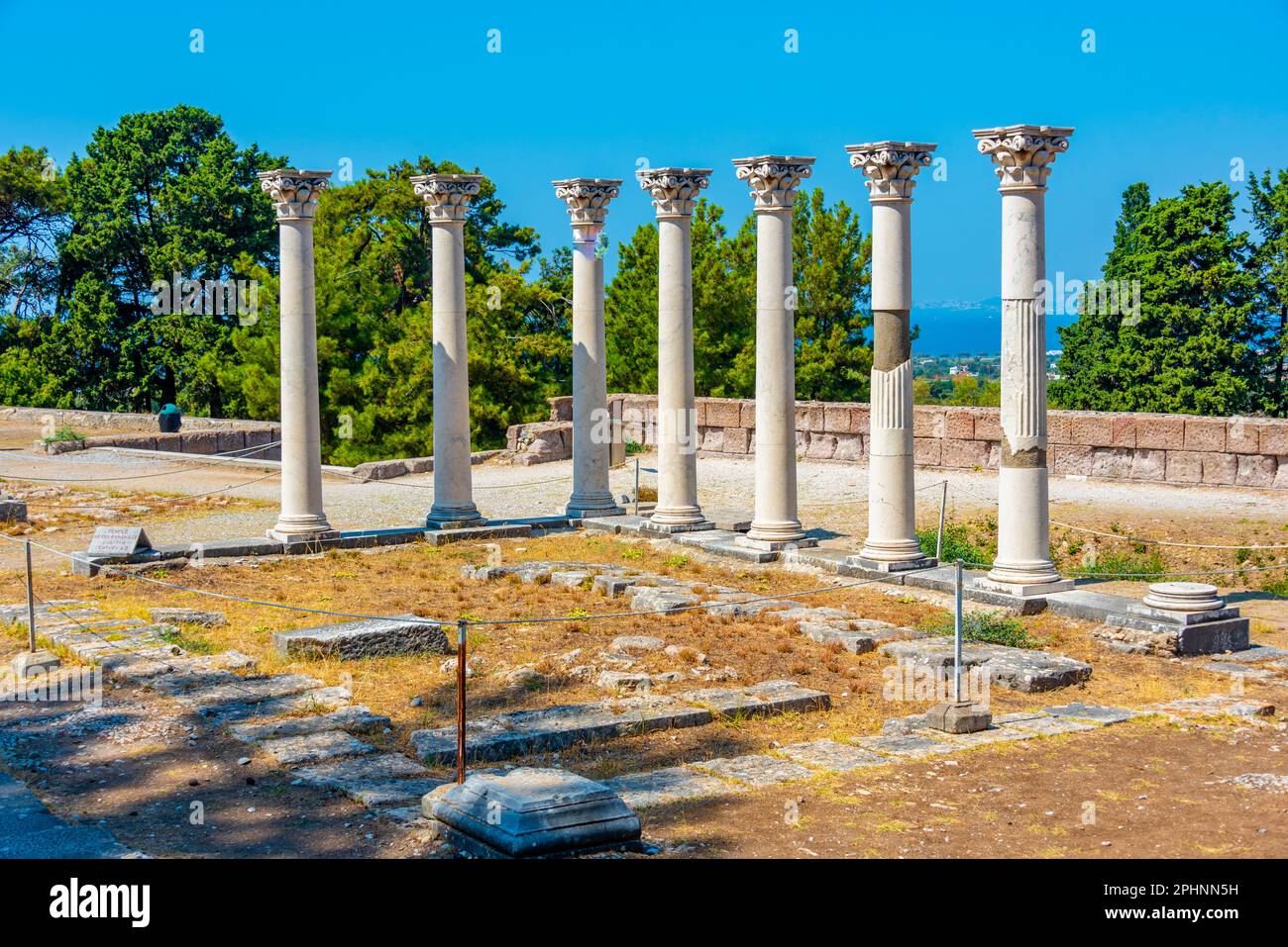 Asclepieion antiche rovine in greco isola Kos. Foto Stock
