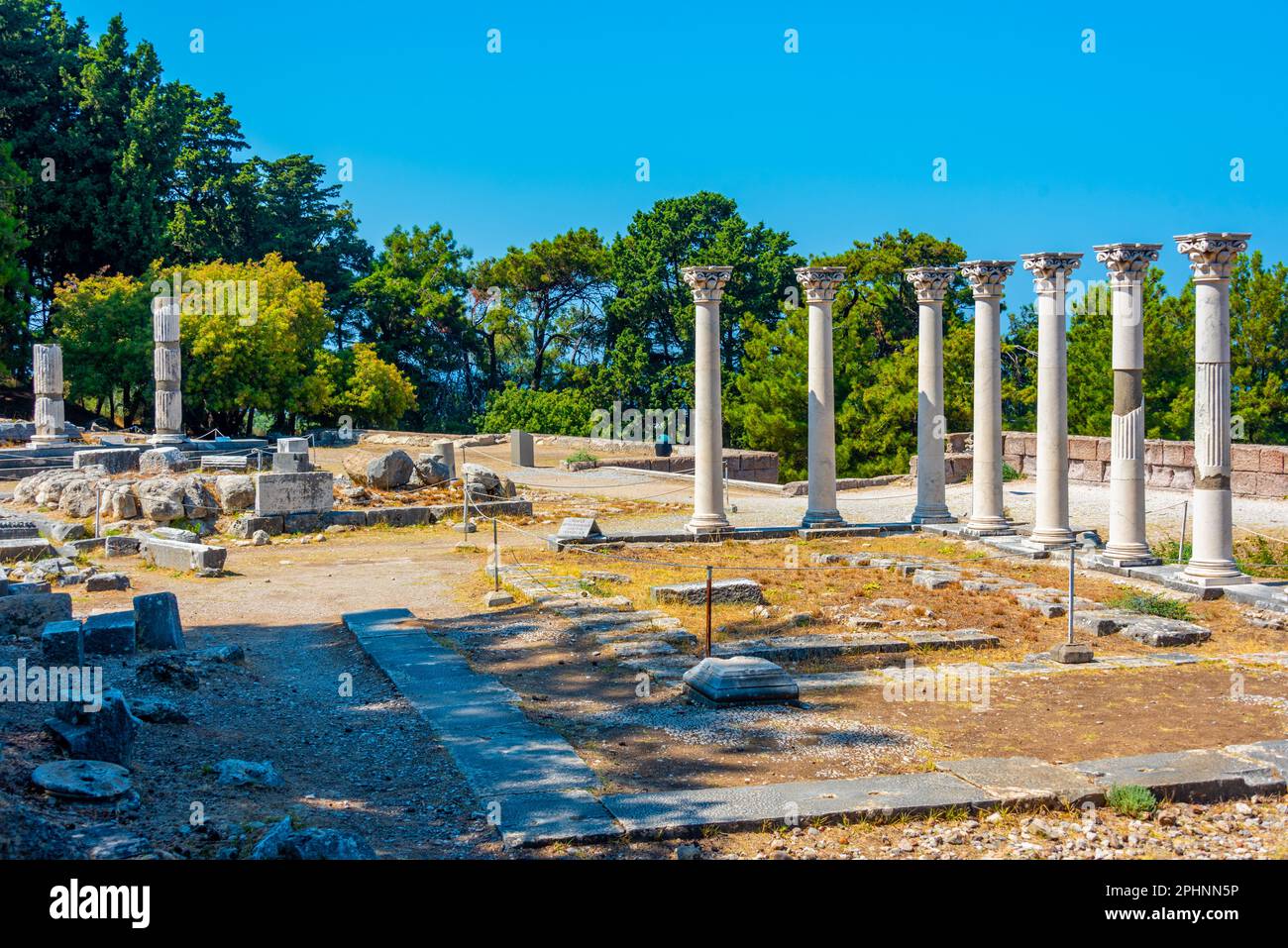 Asclepieion antiche rovine in greco isola Kos. Foto Stock