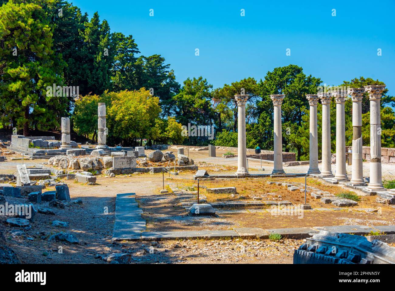 Asclepieion antiche rovine in greco isola Kos. Foto Stock