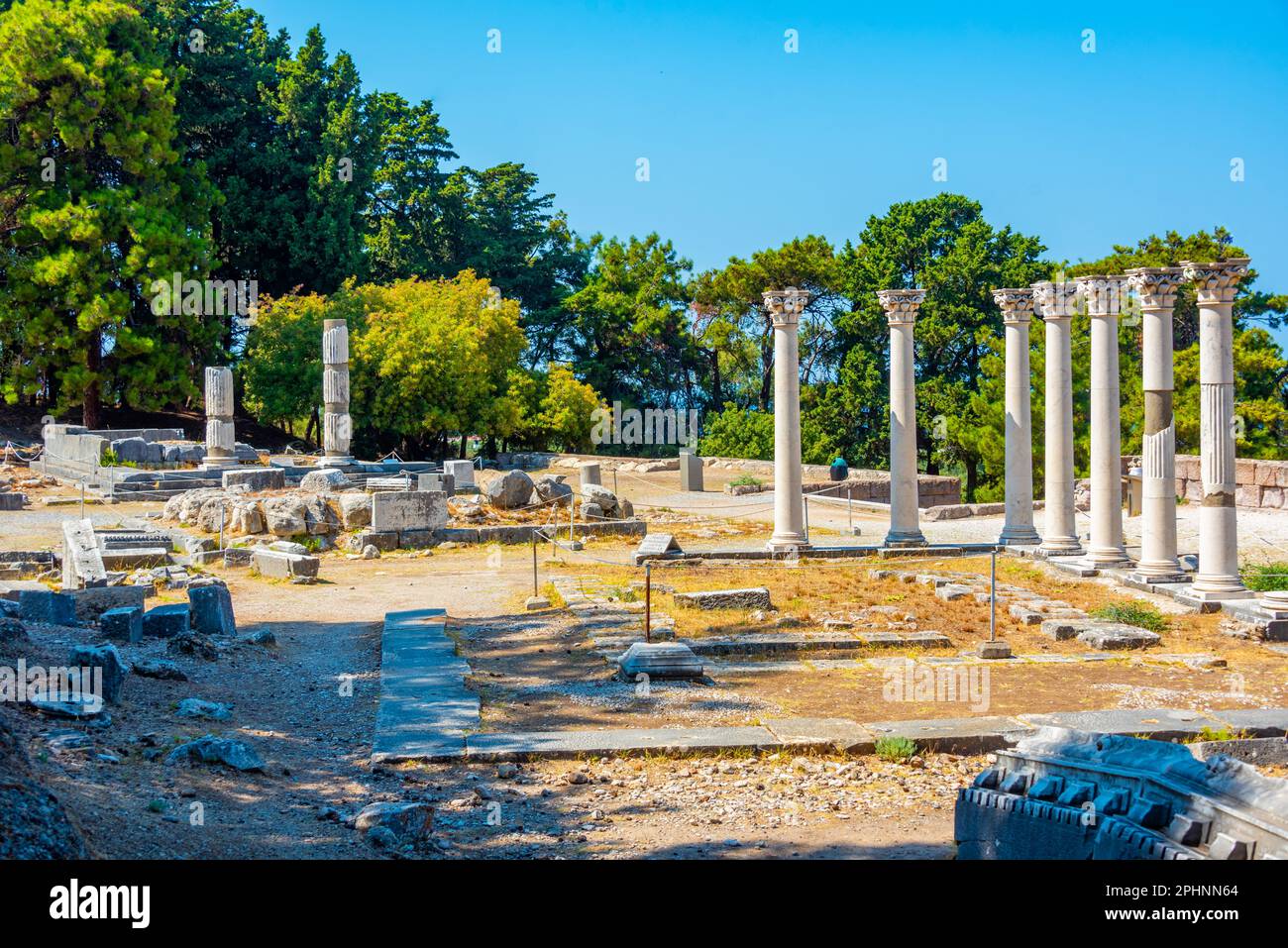 Asclepieion antiche rovine in greco isola Kos. Foto Stock