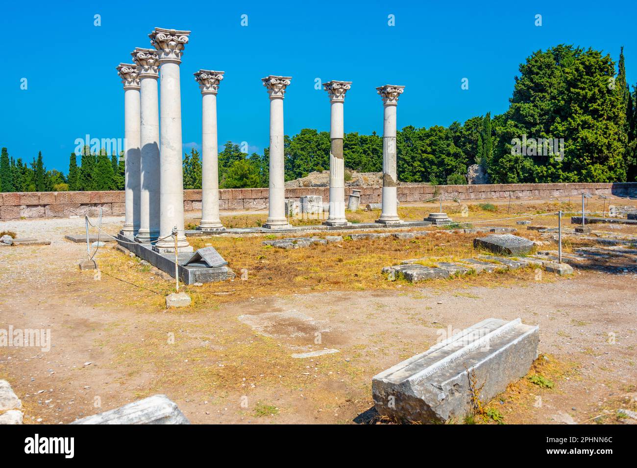 Asclepieion antiche rovine in greco isola Kos. Foto Stock