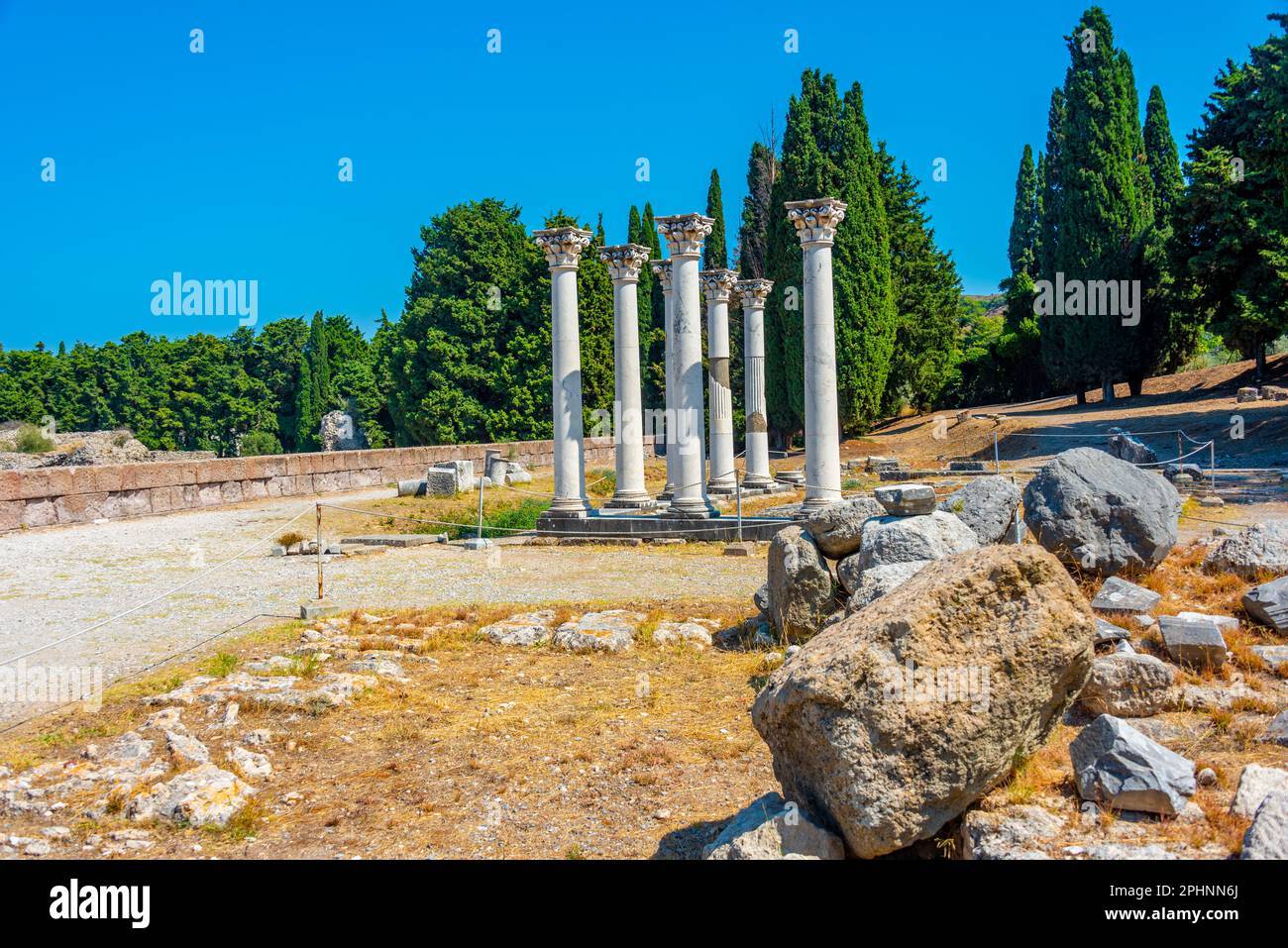 Asclepieion antiche rovine in greco isola Kos. Foto Stock