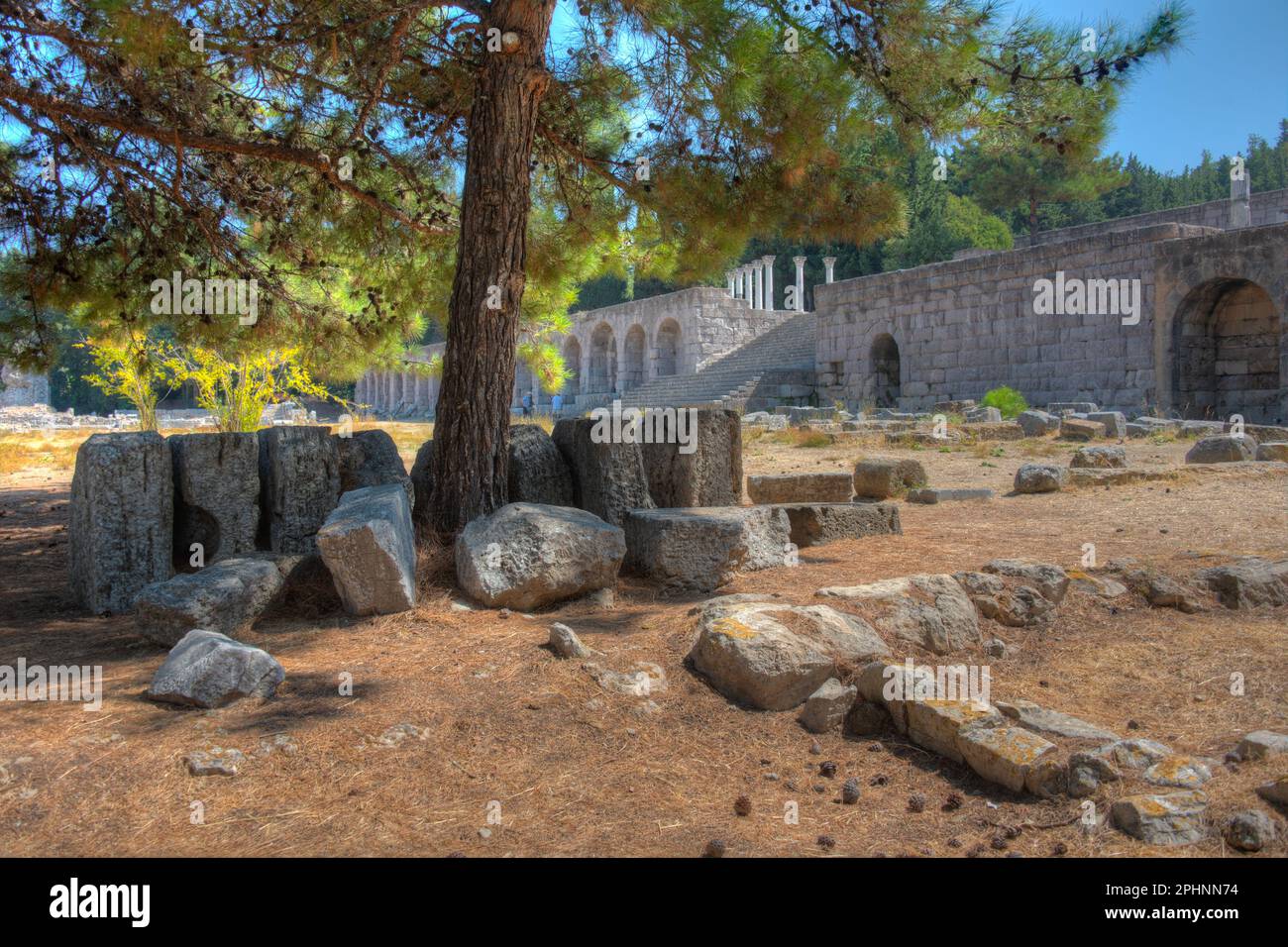 Asclepieion antiche rovine in greco isola Kos. Foto Stock