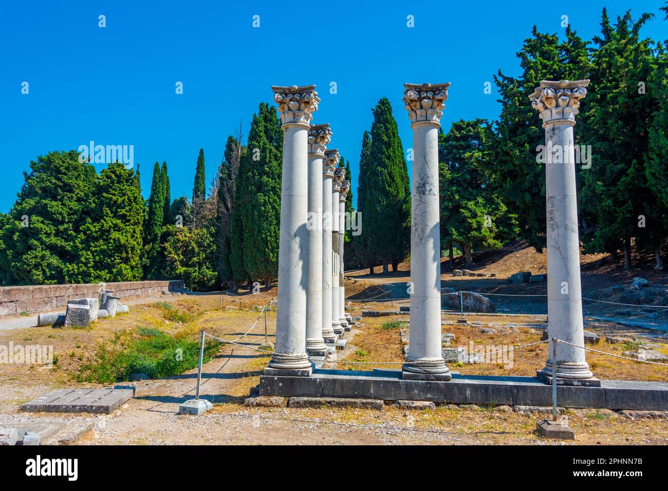 Asclepieion antiche rovine in greco isola Kos. Foto Stock