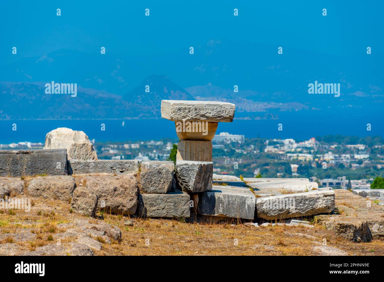 Asclepieion antiche rovine in greco isola Kos. Foto Stock