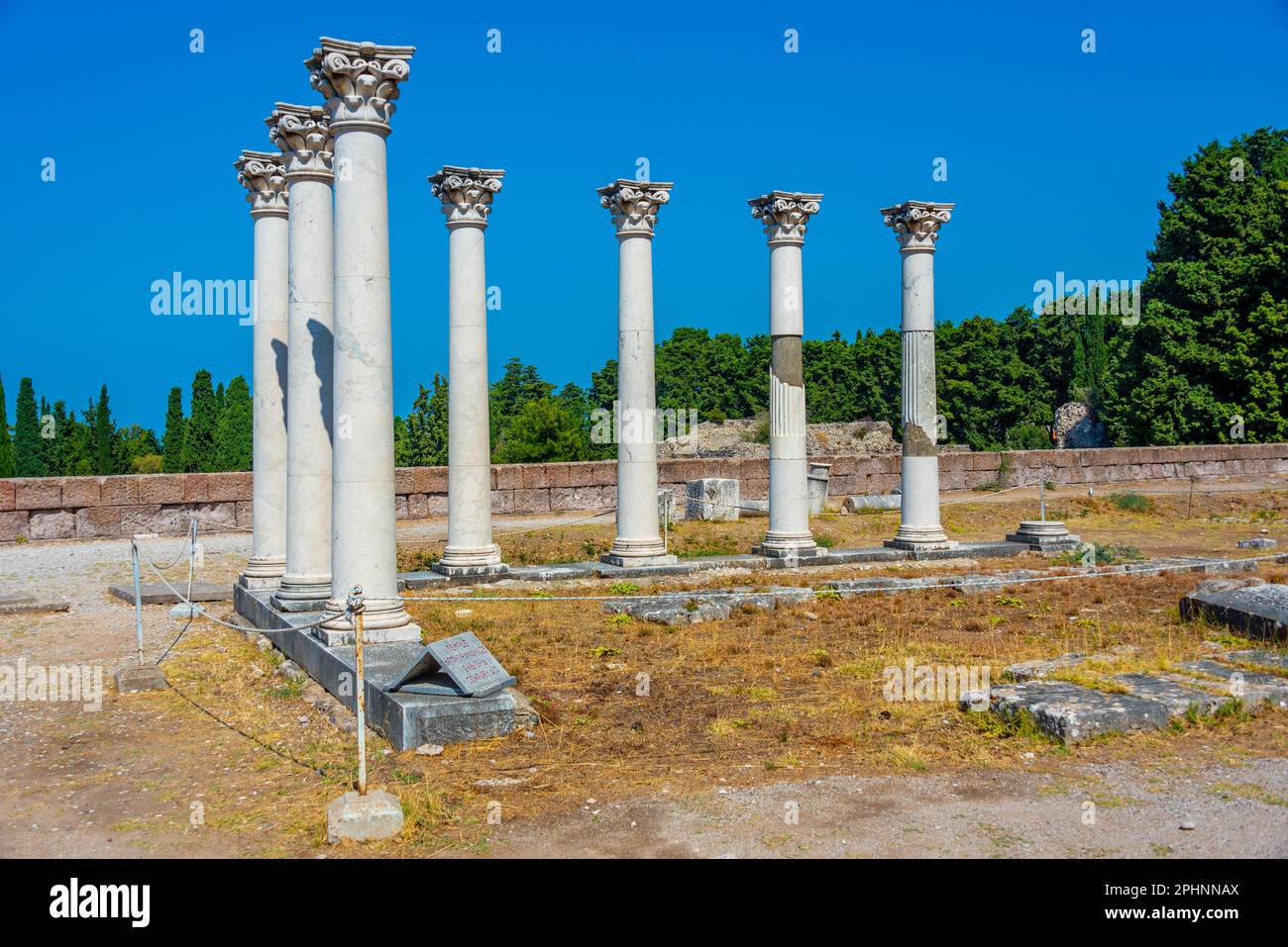 Asclepieion antiche rovine in greco isola Kos. Foto Stock